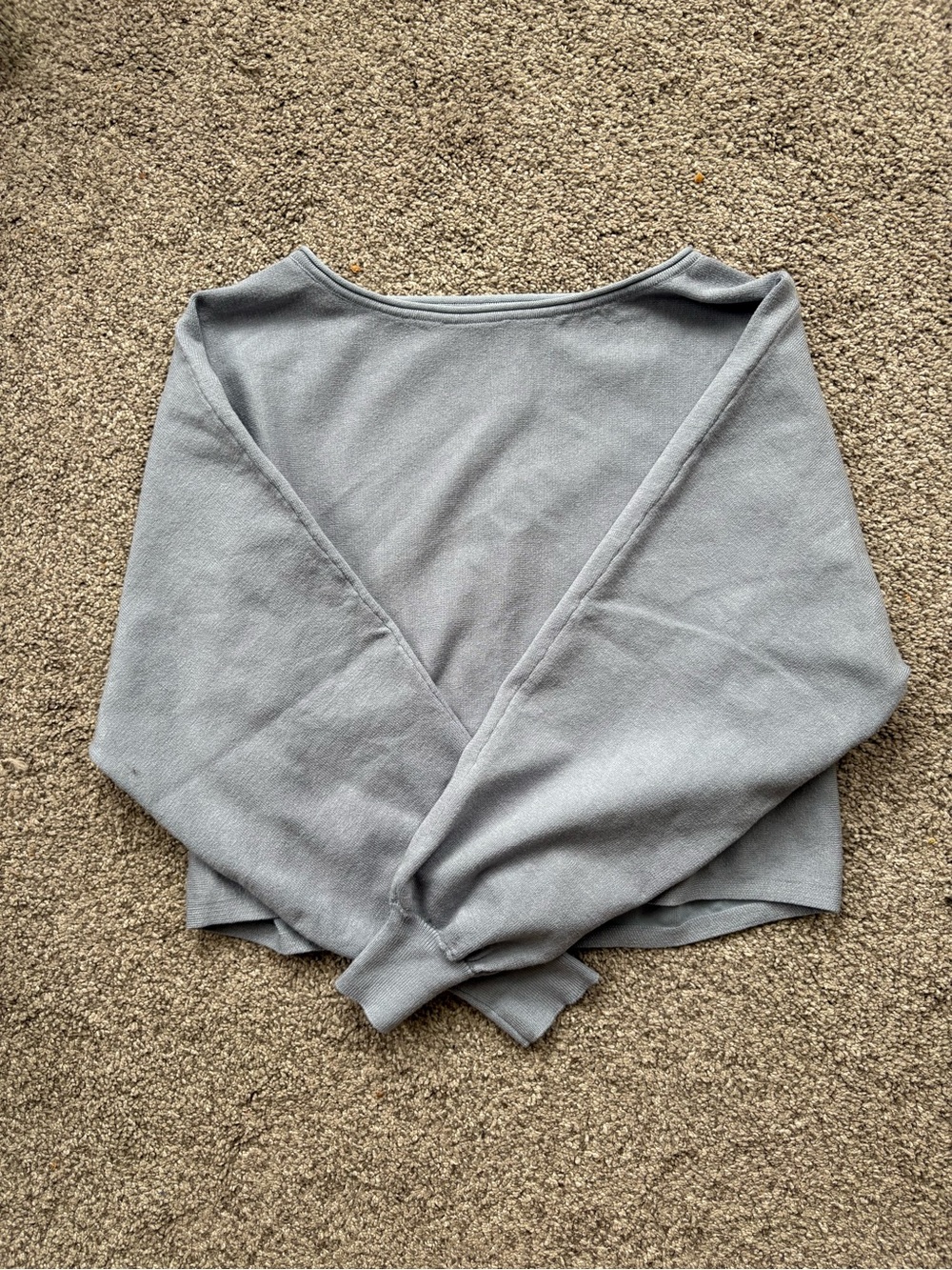 Matching Set Light Blue Gray Crewneck Sweatshirt and Sweatpanfs